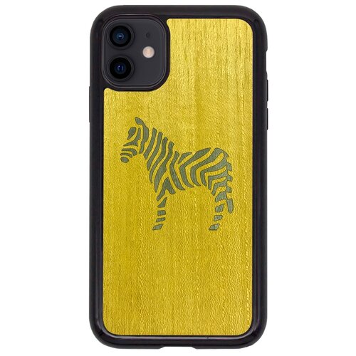 Чехол Timber&Cases для Apple iPhone 11 TPU WILD collection - Зебра (Желтый - Зеленый Кото)