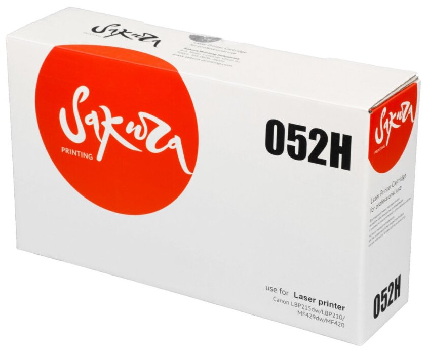 Картридж SAKURA 052H черный для Canon i-SENSYS LBP212/214/215/ MF421/426/428/429 (9.2К) (SACRG052H) (2200C002)
