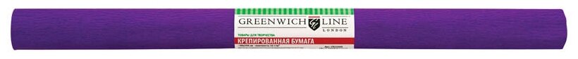 Бумага крепированная Greenwich Line, 50*250см, 32г/м2, фиолетовая, в рулоне, арт. CR25042