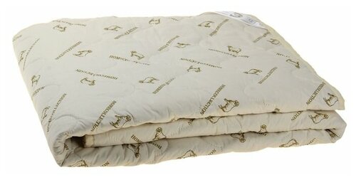 Одеяло Этель Овечья шерсть, теплое, 110 х 140 см, бежевый