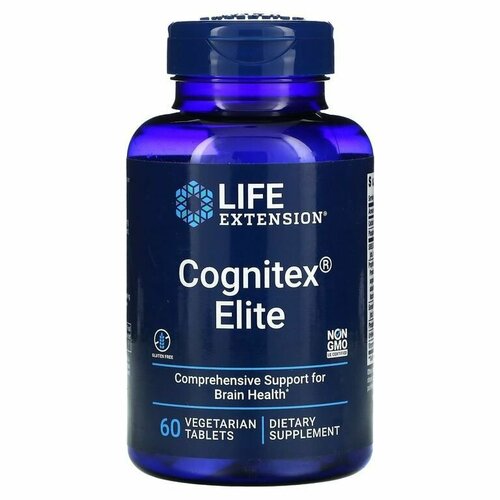 Life Extension Cognitex elite, Поддержание оптимального здоровья мозга, 60 капсул