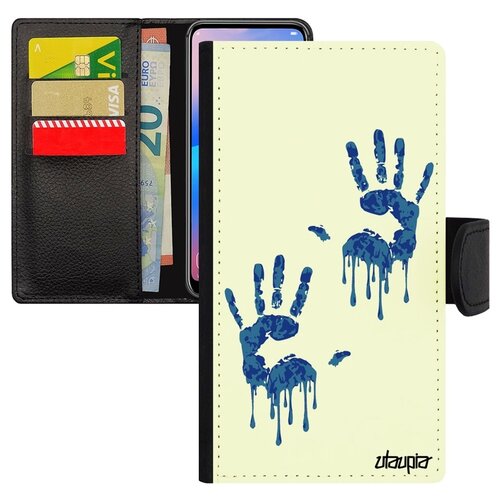 фото Чехол книжка на мобильный mi 8 lite, "отпечаток ладони" рука след utaupia