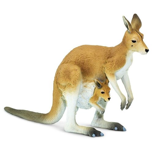 Купить Кенгуру с малышом 12 см из серии Дикая природа фигурка игрушка дикого животного, Safari Ltd