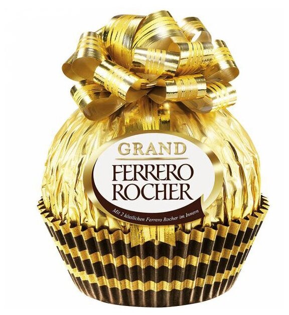 Набор конфет Ferrero Rocher Grand молочный шоколад с дроблеными лесными орехами, 125 г - фотография № 2