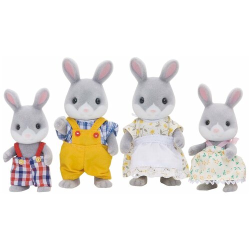 Фигурки Sylvanian Families Семья серых кроликов 3134, 4 шт., 4 дет.