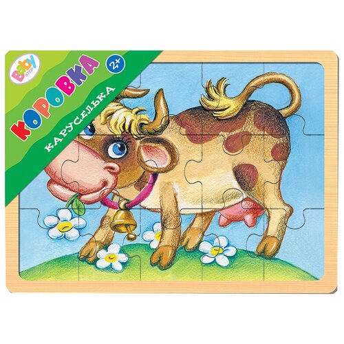 Step puzzle Каруселька Коровка (89032), 15 дет., 14.7х22х0.8 см