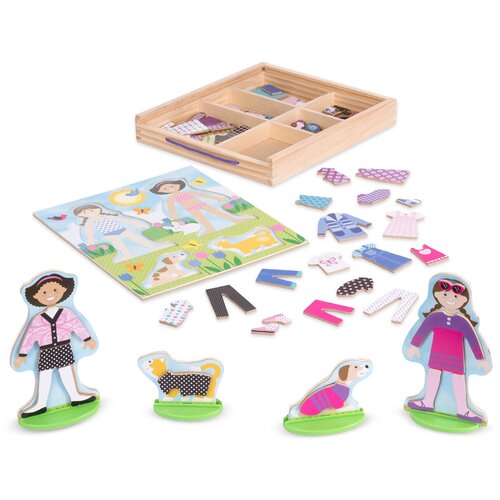 фото Игровой набор melissa & doug best friends magnetic dress-up play set 9314