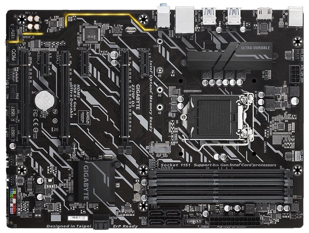 Материнская плата GIGABYTE Z370P D3 (rev. 1.0) OEM