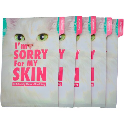 фото I'm sorry for my skin. тканевая маска ph5.5 успокаивающая, ph5.5 jelly mask - soothin, 33 мл. набор : 5 шт ultru