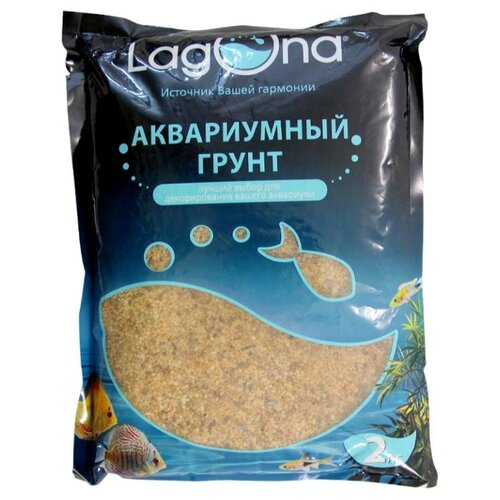 грунт для аквариума aquael aqua decoris basalt gravel базальтовый 2 4мм 2кг Грунт Laguna AQUA Песок 20203B/73954045, 2-4 мм, 2 кг