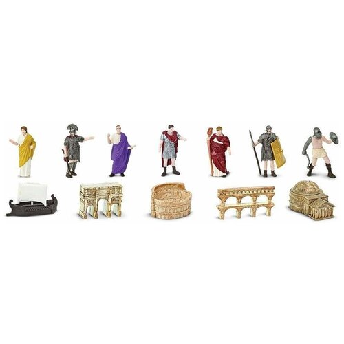 фото Набор игровых фигурок древний рим 12 штук в тубе для детей от 3 лет safari ltd