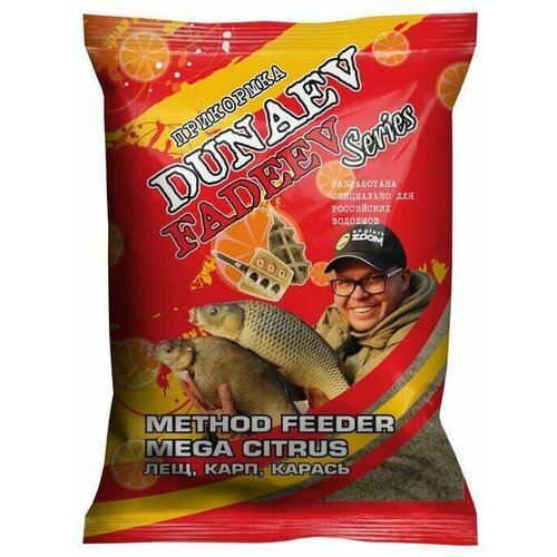 фото Прикормка натуральная "dunaev-fadeev" 1кг feeder method mega citrus (мега цитрус)