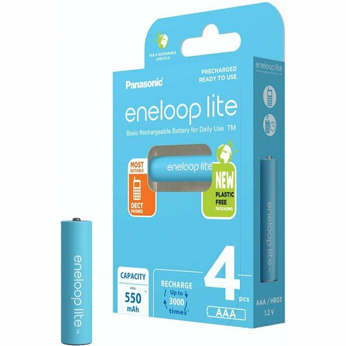 Аккумуляторы Panasonic Eneloop Lite AAA 550мАч BK-4LCCE/4BE 4шт