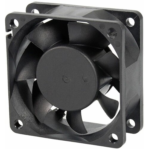 Вентилятор 12В, 60х60х25мм , подш. скольжения, 4000 об/мин + крепеж