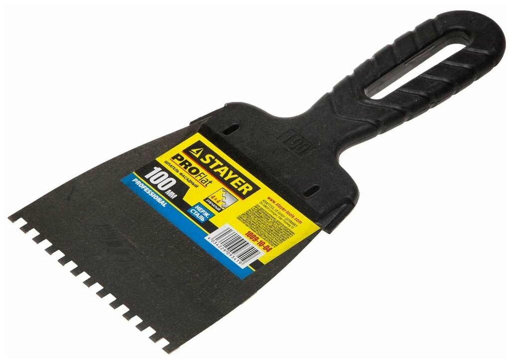 фото Шпатель зубчатый STAYER PROFESSIONAL 1009-10-04
