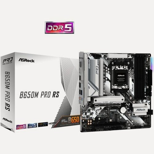 Изображение товара Материнская плата Asrock B650M PRO RS (AM5, mATX)