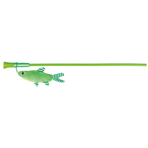 Дразнилка для кошек TRIXIE Rod with Fish (45742), зеленый