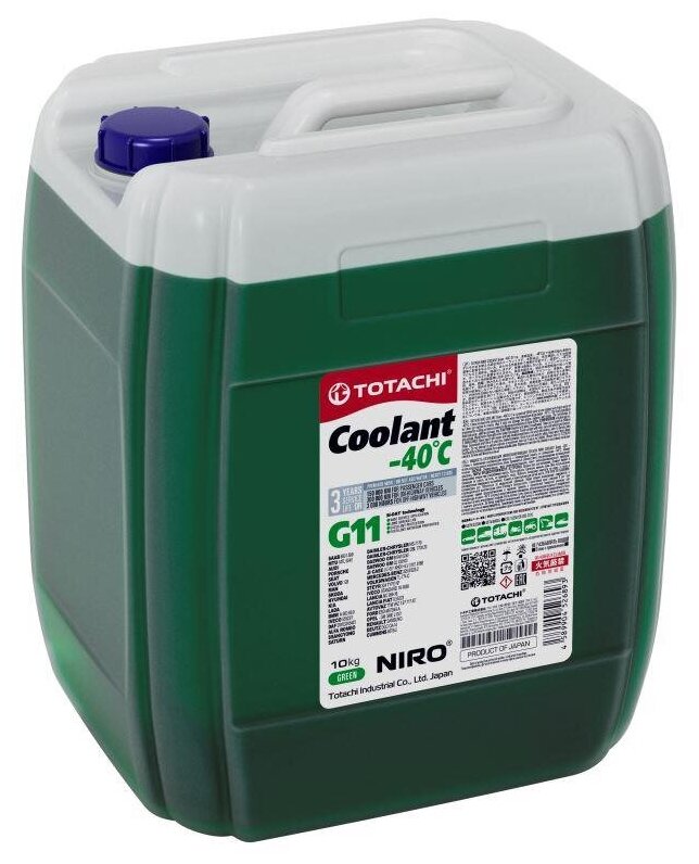 Антифриз Totachi niro coolant green -40c g11 10кг (4589904526893) 43210 Totachi 43210