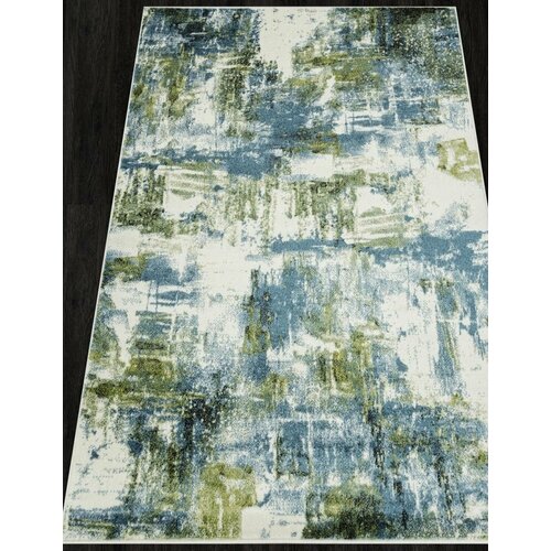 Ковер L016 - CREAM-BLUE - Прямоугольник - коллекция BRIGHT 1.00x2.00