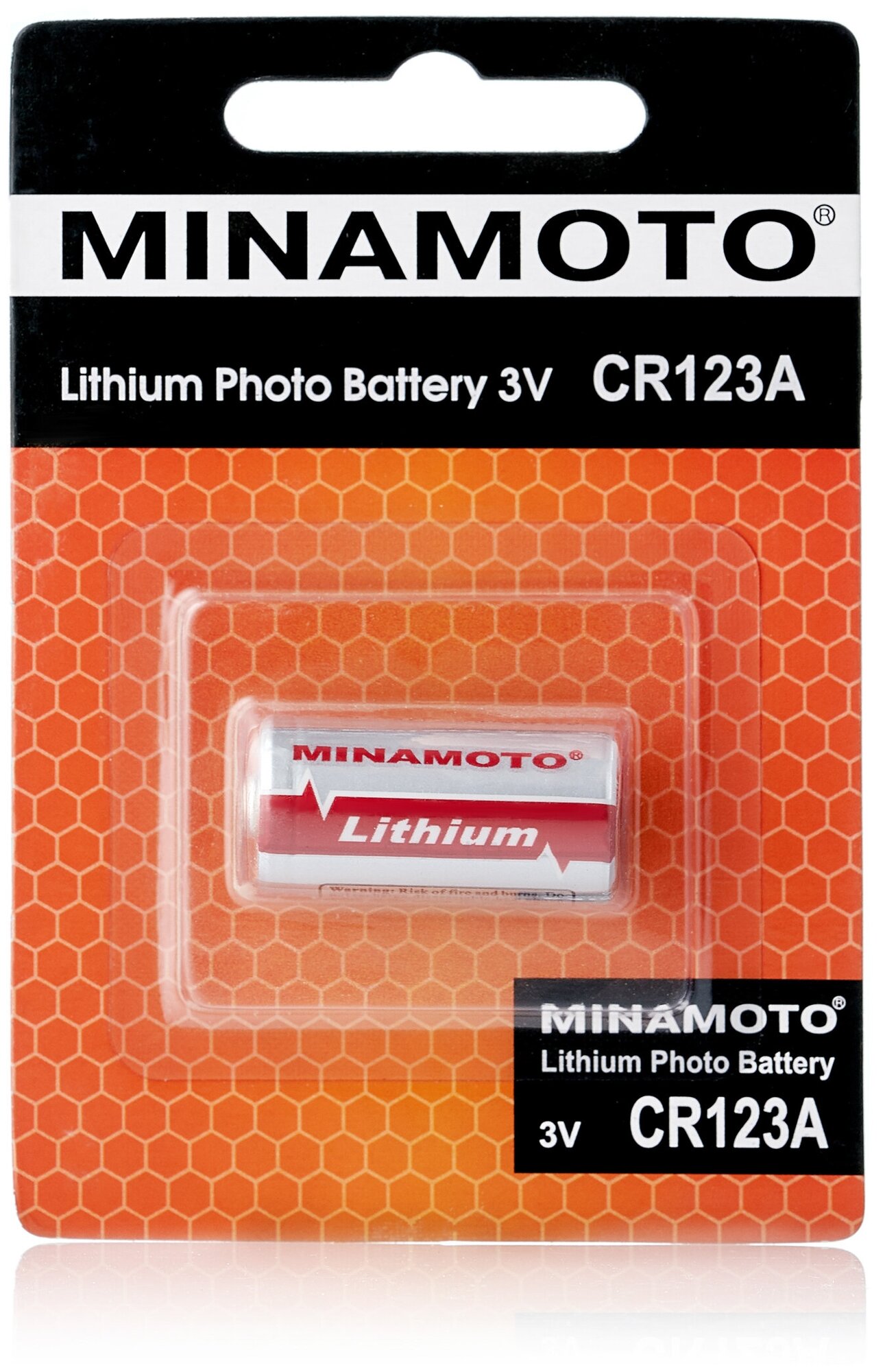 Батарейка Minamoto CR123, 1 card 856