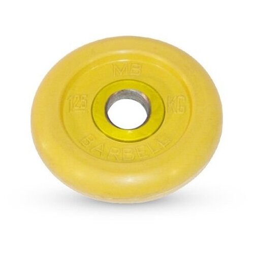 фото Диск обрезиненный "barbell" d 51 мм цветной 1,25 кг mb barbell