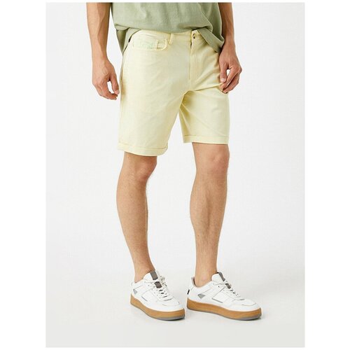 фото Шорты koton men, 1yam41242bw, цвет: yellow, размер: 40