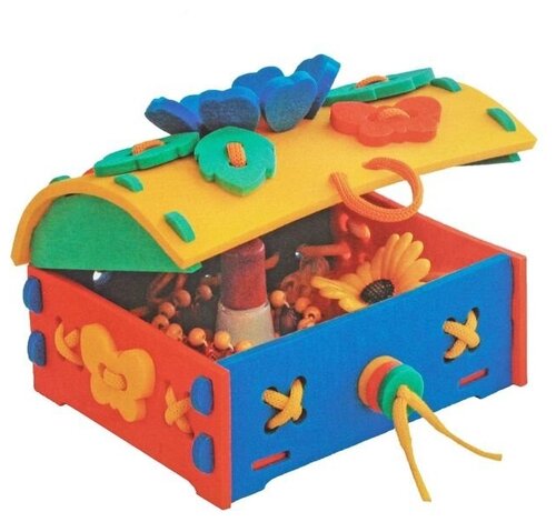 Развивающая игрушка Флексика Сундучок (45461), красный/желтый/зеленый/голубой