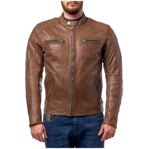 фото Кожаная куртка moteq corsar коричневый s (размер производителя)