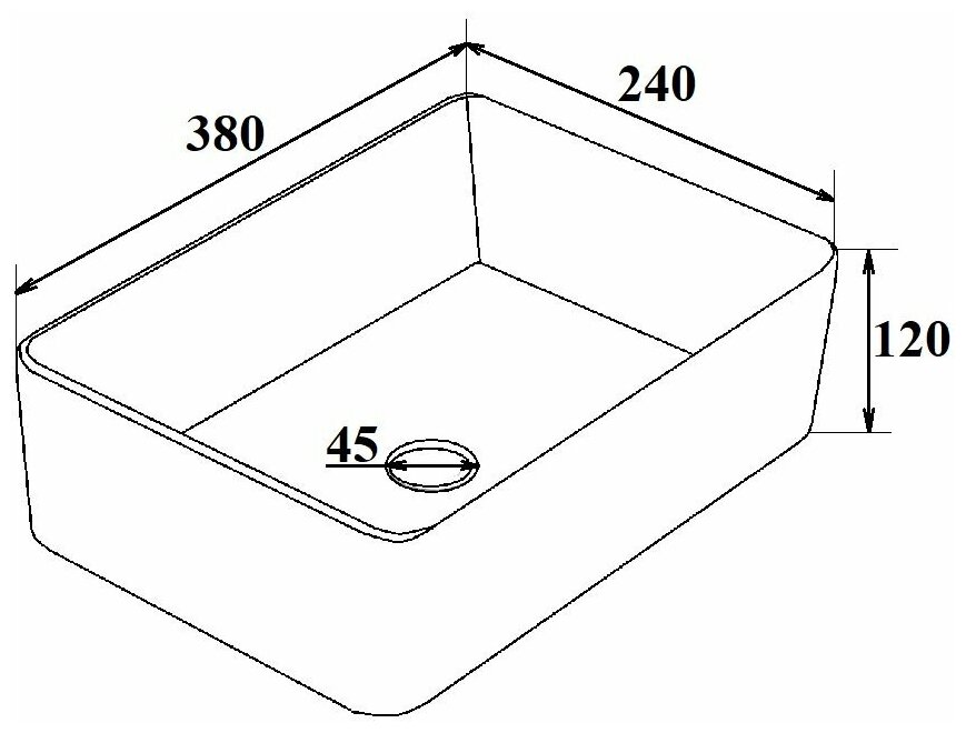 Раковина для ванной "DUO 38" (прямоугольник, мини) с выпуском - фотография № 6