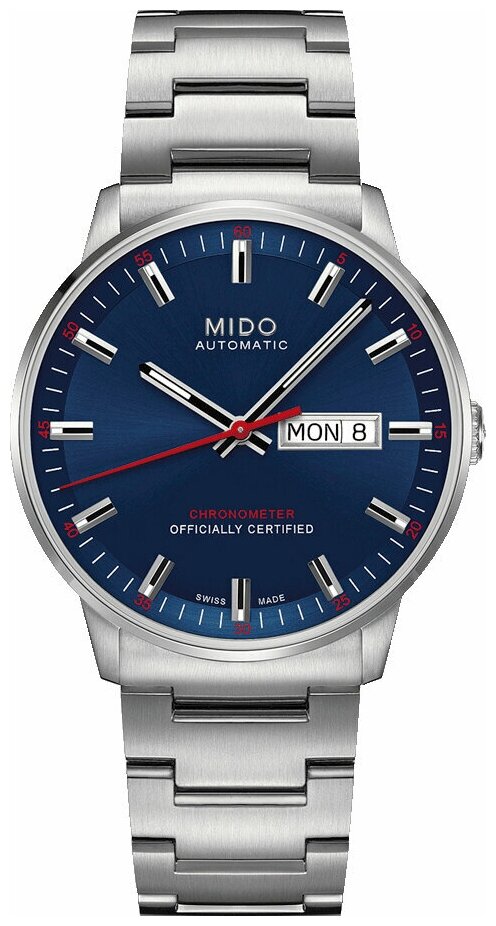 Наручные часы Mido Commander M0214311104100, серебряный, синий
