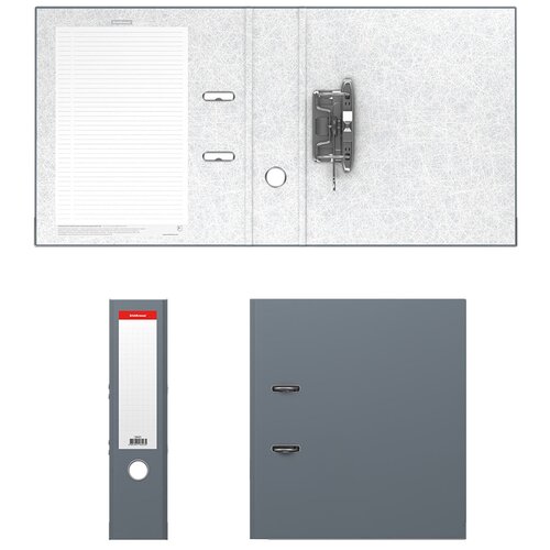 Папка–регистратор с арочным механизмом разборная ErichKrause®, Colors, А4, 70 мм, серый