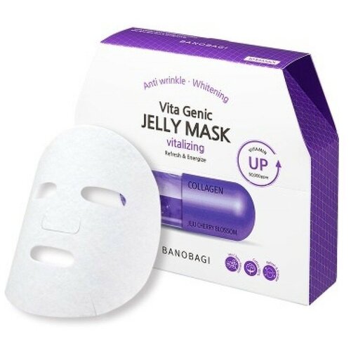 Купить BanoBagi Vita Genic Jelly Mask VITALISING Витаминная тканевая маска (Питательная), 5шт.