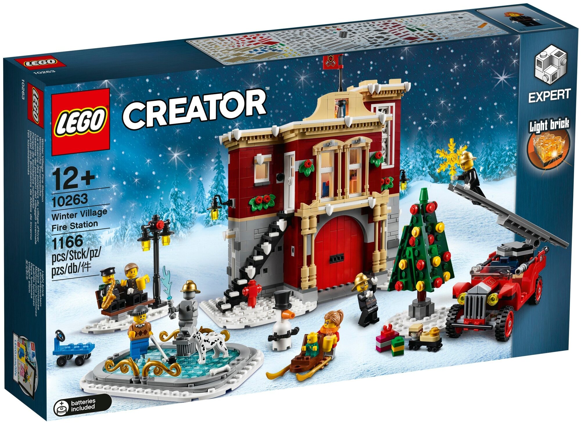 Конструктор LEGO Creator 10263 Пожарная часть в зимней деревне, 1166 дет.
