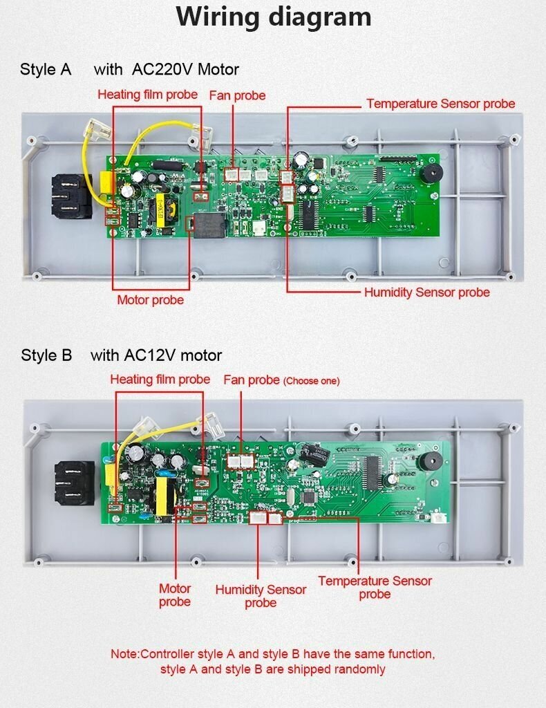 HTMC-5 DIY Цифровой регулятор температуры и влажности для инкубатора, мини инкубатор контроллер постоянной температуры яйца, терморегулятор - фотография № 8