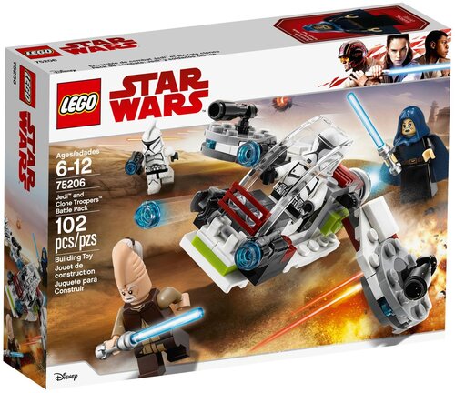 LEGO Star Wars 75206 Боевой набор джедаев и клонов-пехотинцев, 102 дет.