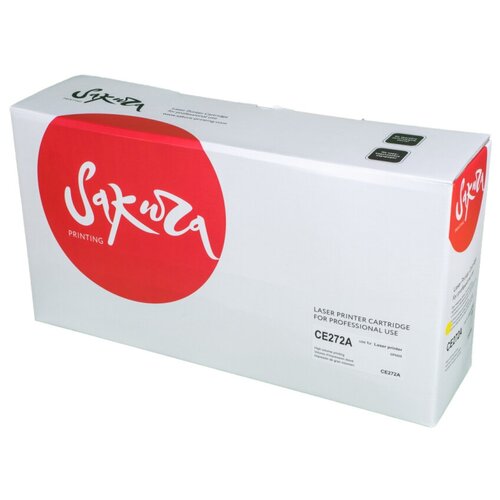 Картридж SAKURA PRINTING CE272A для HP LaserJet Enterprise M750xh, M750n, M750dn, CP5525xh, CP5525n, CP5525dn, желтый, 15 000 к.