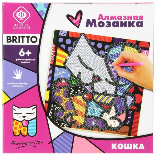 фото Фабрика фантазий набор алмазной вышивки бритто кошка (940-70410) 20х20 см