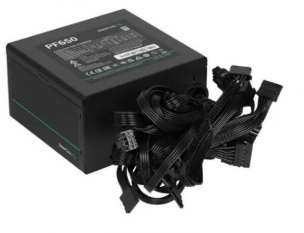 Блок питания Deepcool PF650 80+ (atx 2.4 650W, PWM 120mm fan, 80 Plus, Active Pfc) RET PF650