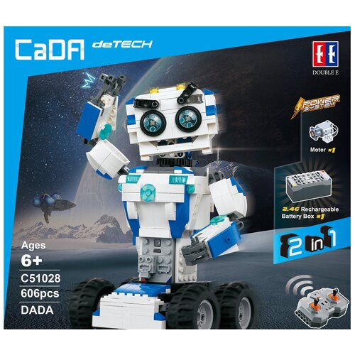 конструктор cada c61027w technic humwee h2 1380 деталей Конструктор Double Eagle CaDA deTECH C51028W Робот DADA Роберт, 606 дет.