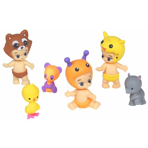 Twozies Набор из 3 мини-кукол и 3 фигурок питомцев