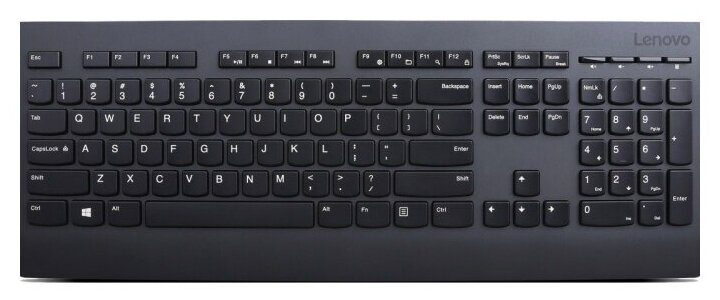 Клавиатура Lenovo Professional Wireless Keyboard Black USB (4X30H56866)