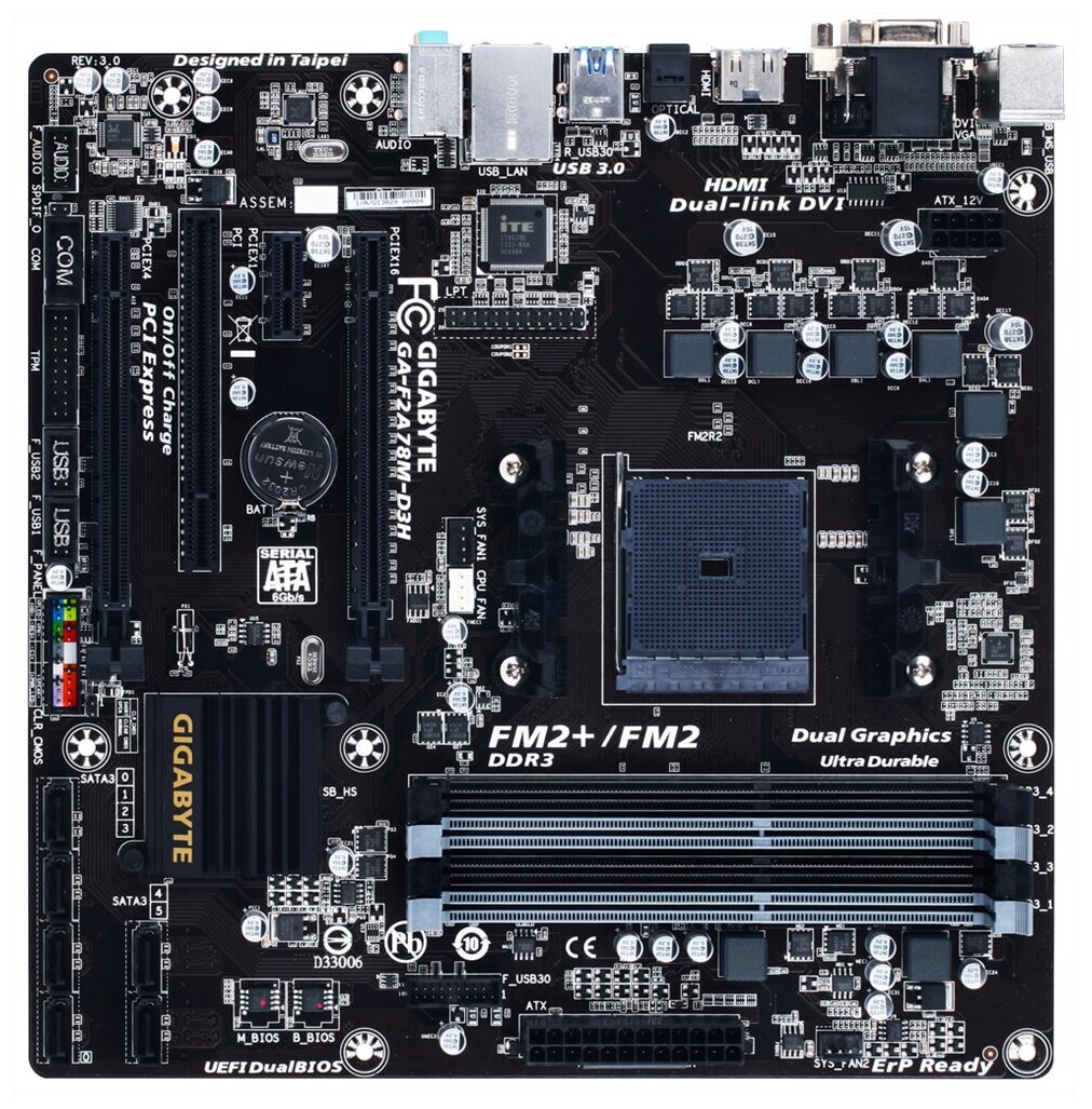 Материнская плата GIGABYTE GA-F2A78M-D3H (rev. 3.0)