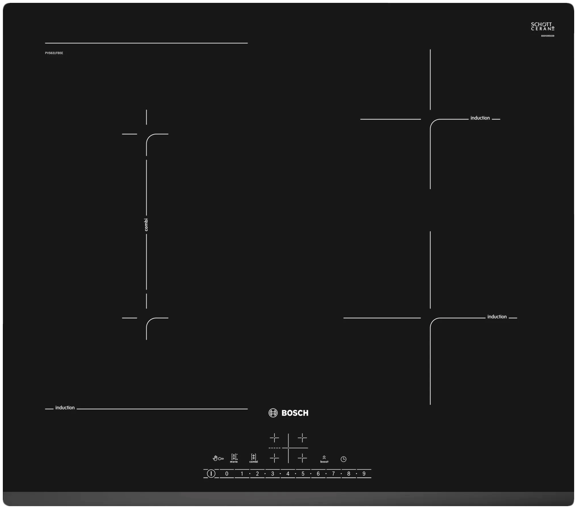 Варочная панель Bosch Pvs631fb5e Pvs631fb5e Black .