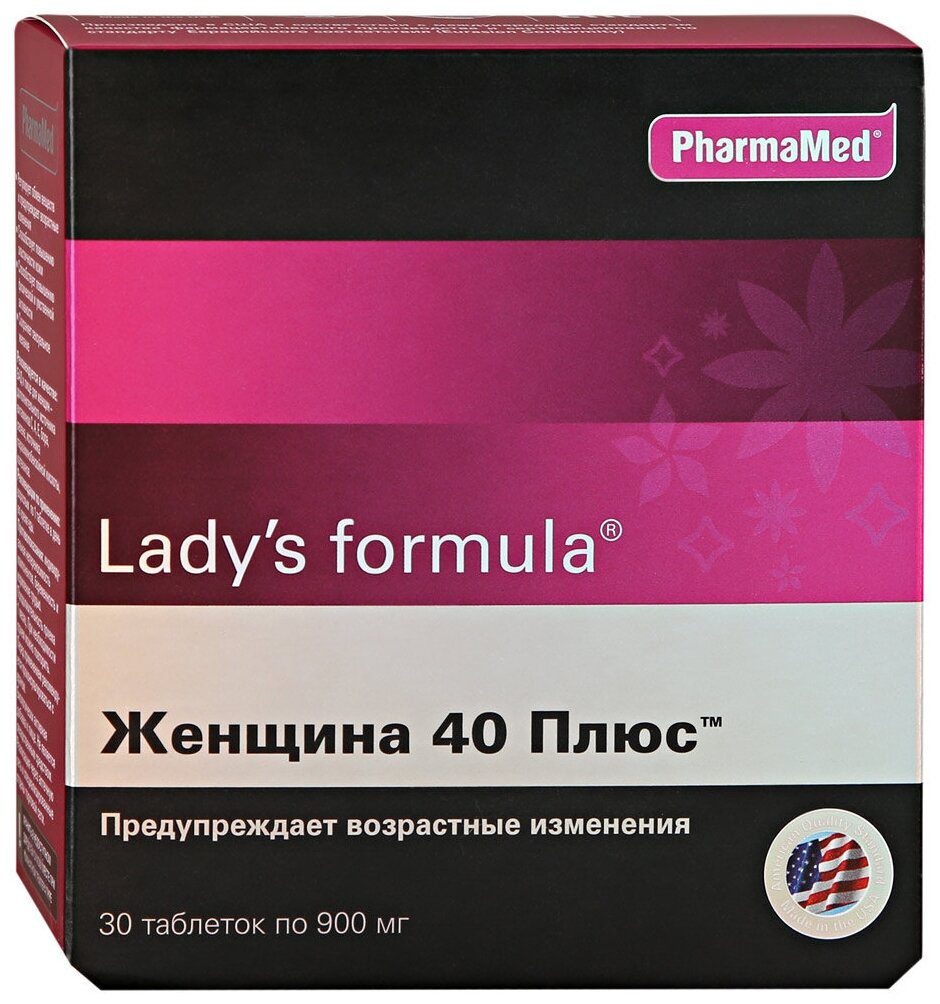 Lady's formula Женщина 40 Плюс таб., 90 мл, 150 г, 30 шт. - фотография № 4
