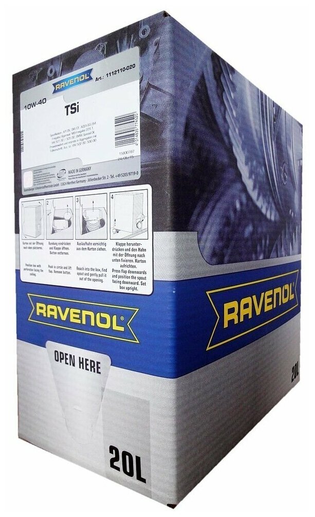 Моторное масло RAVENOL TSI SAE 10W-40 (20л) ecobox