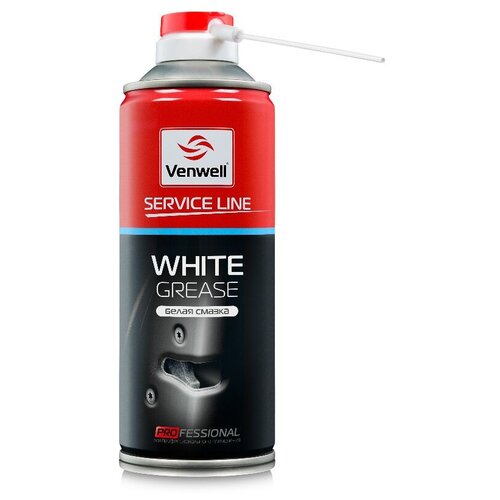 VENWELL VW-SL-047RU Смазка водоотталкивающая белая c PTFE White Grease (аэрозоль) 400мл