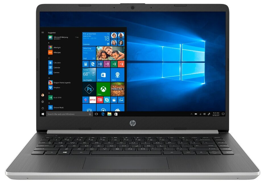 Ноутбук HP 14s-dq1013ur, 14", IPS, Intel Core i7 1065G7 1.3ГГц, 8Гб, 512Гб SSD, Intel Iris Plus graphics , Windows 10, , серебристый - фото №1