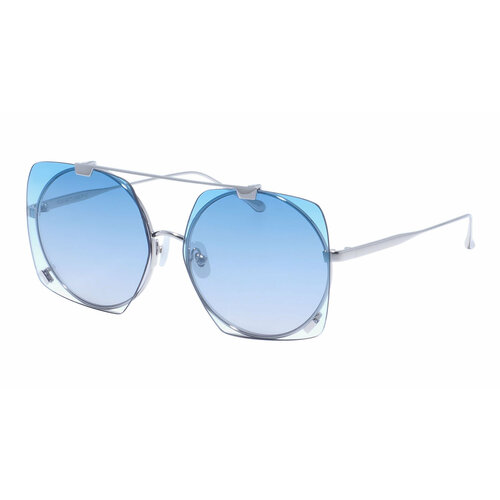 фото Солнцезащитные очки for art's sake, круглые, оправа: металл, для женщин, серебряный