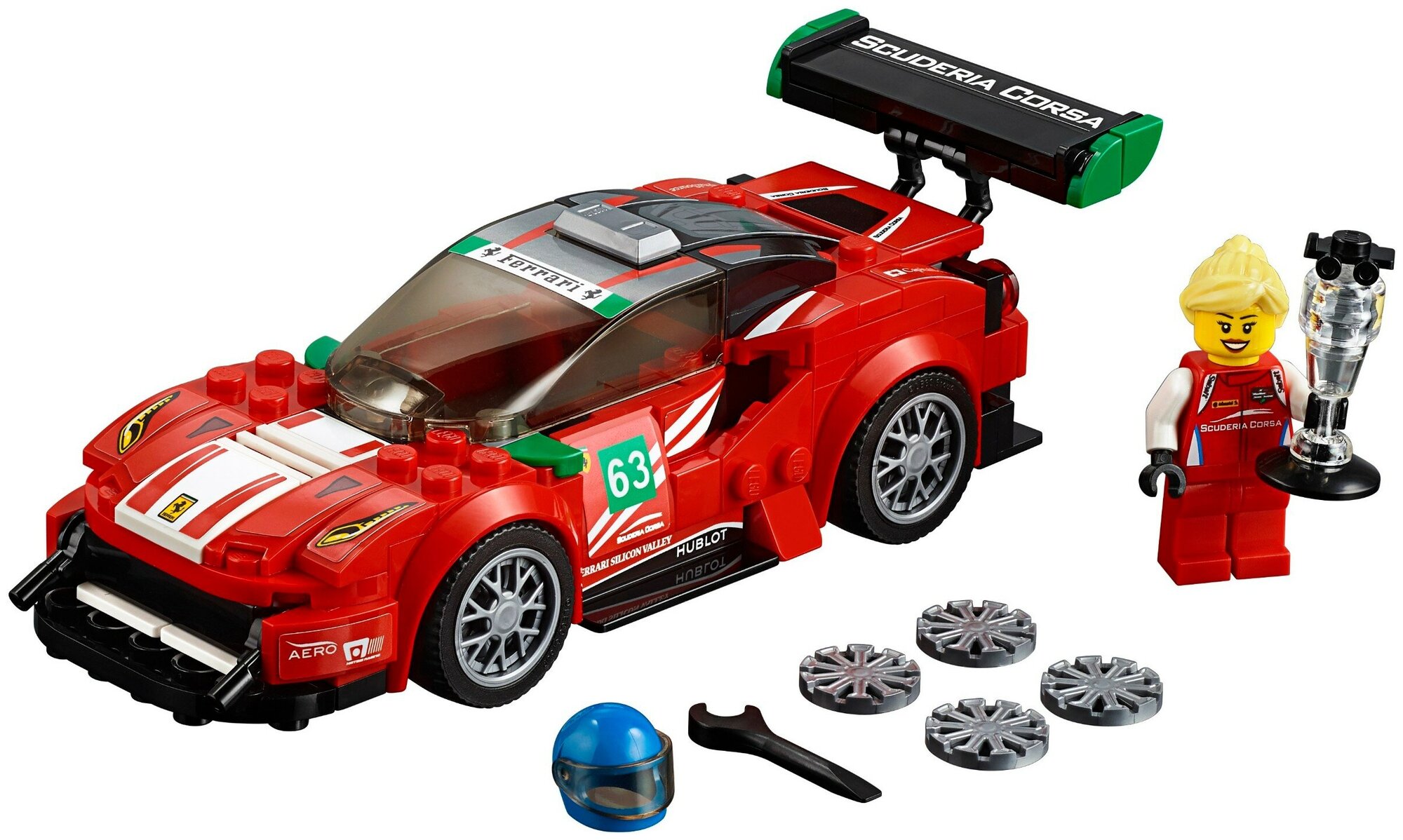 Конструктор LEGO Speed Champions Ferrari 488 GT3 Scuderia Corsa, 179 деталей (75886) - фото №2