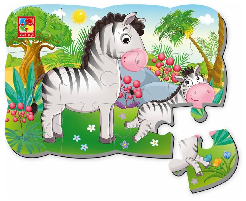 Пазлы на магните Мои первые игры "Зебра"